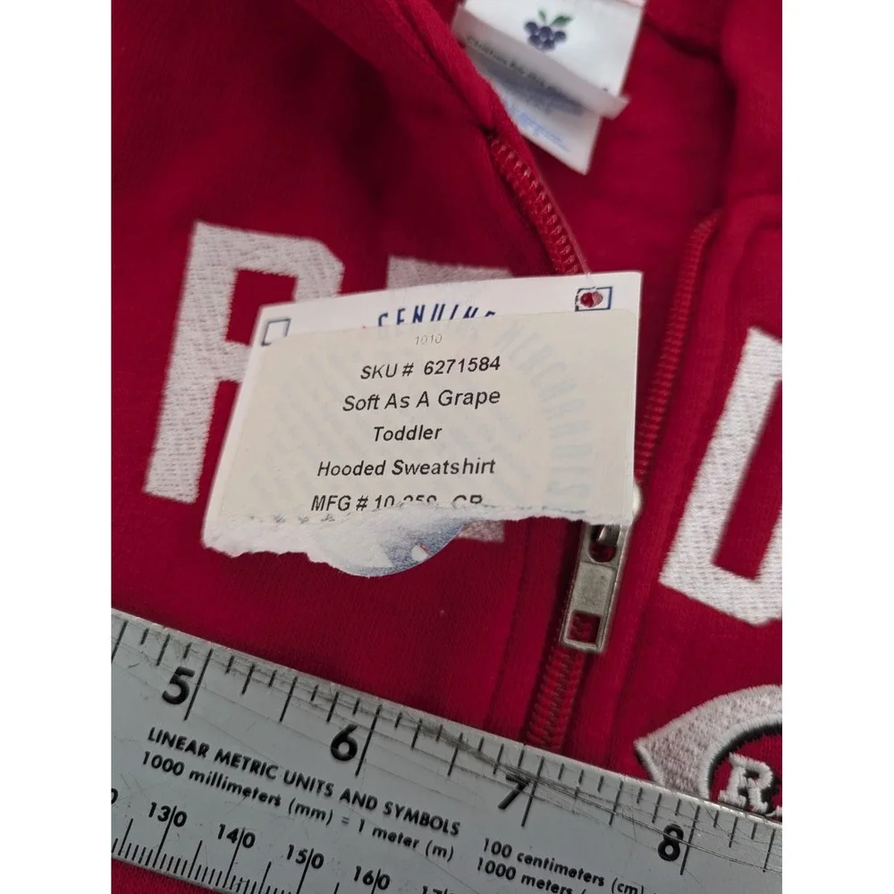 NWT Toddler Soft As A Grape Boston Red Sox‎ Full Zip Hoodie 2T Red